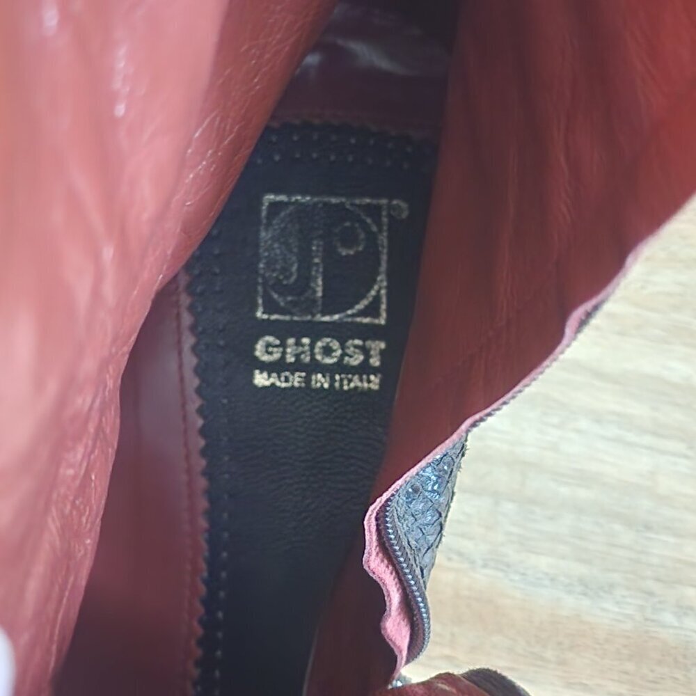 Jo Ghost Boots Mens Size 45 Exotic Leather Zipper Ankle Made In Italy Dress - Picture 15 of 16